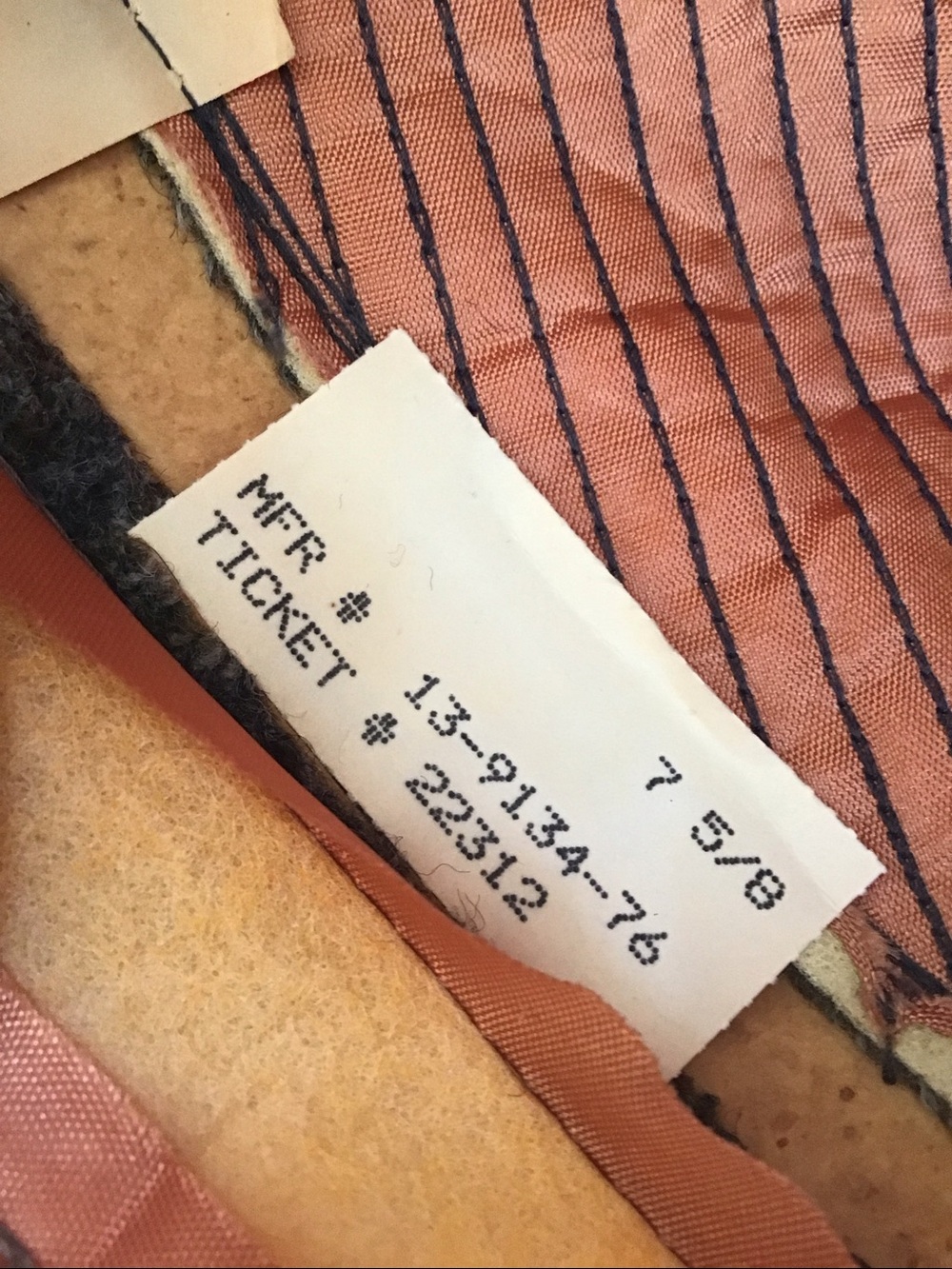 VTG Dobbs 5th Avenue NY Men's Plaid Wool Blend Gray Brown Plaid Fedora Hat 7 5/8 - Picture 7 of 10